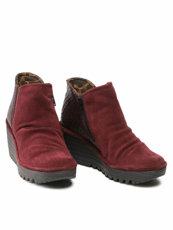 Fly London Γυναίκες Biker Μποτάκια Μποτάκια Yamy P501266003 Μπορντό - Image 5