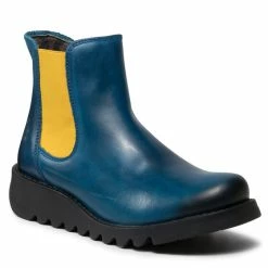 Fly London Γυναίκες Biker Μποτάκια Μποτάκια με λάστιχο Salv P143195061 Μπλε