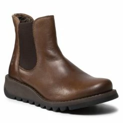 Fly London Γυναίκες Biker Μποτάκια Μποτάκια με λάστιχο Salv P143195002 Καφέ