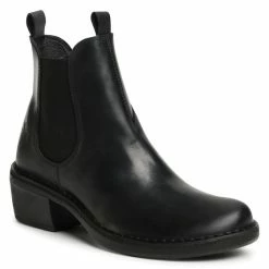 Fly London Γυναίκες Biker Μποτάκια Μποτάκια με λάστιχο Memefly P211030000 Μαύρο