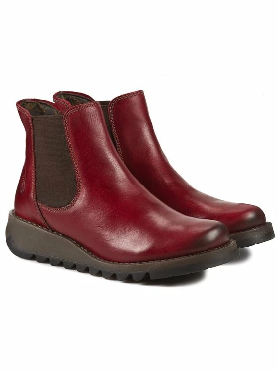 Fly London Γυναίκες Biker Μποτάκια Μποτάκια με λάστιχο Salvfly P143195004 Κόκκινο - Image 6