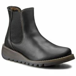 Fly London Γυναίκες Biker Μποτάκια Μποτάκια με λάστιχο Salvfly P143195000 Μαύρο