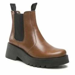 Fly London Γυναίκες Chelsea Boots Μποτάκια με λάστιχο Medifly P144789004 Καφέ